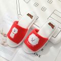 【BestGO】KPOP BTS BT21 TATA RJ COOKY Plush Half Slipper Soft Shoes Indoor Non-slip Slippers. 