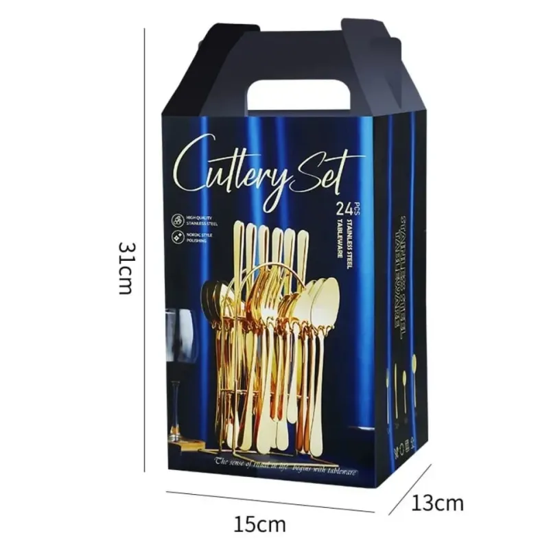 24-Piece Cutlery Set with Holder