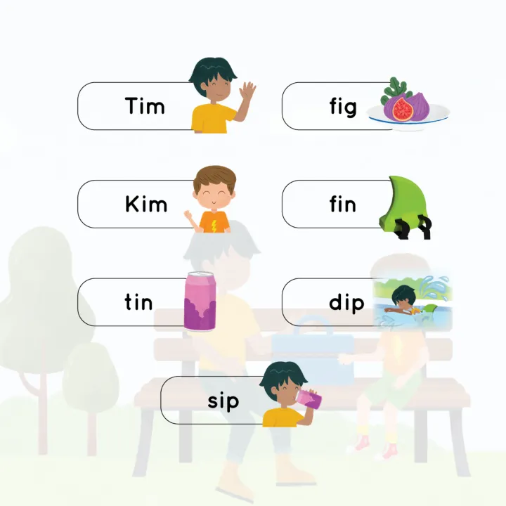 Storybook:%20Tim%20and%20the%20Kid%20(short%20vowel%20'i')%20-%20Budget-Friendly%20Misprint%20Stock%20-%20Image%204