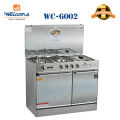 Welcome 3 Burner 6 in 1 Gas Cooking Range Plus Fryer Stainless Steel Model WC-6002 - Silver. 