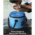 Foldable Bucket with Handle Portable Lightweight Outdoor Basin Fishing Bucket Folding Bucket Camping Hiking 20L. 