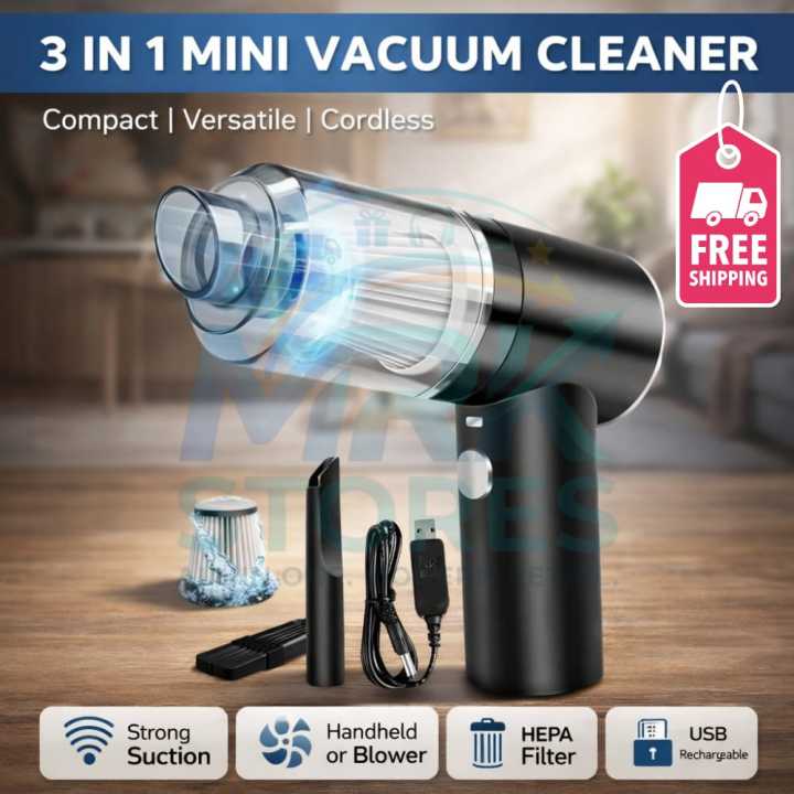 Mini Vacuum Cleaner – 3-in-1 Mini Wireless Vacuum Cleaner ...