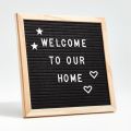 WOODEN LETTER BOARD WITH CHANGEABLE LETTER SET WOODEN FELT BOARD WITH STAND JUTE POUCH AND SCISSORS. 