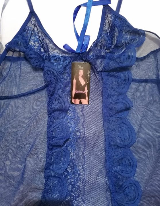 2%20Piece%20Set%20Lace%20Open%20Exposed%20Women%20Hot%20Sexy%20Girls%20Baby%20doll%20Nighty%20Dress%20-%20Image%205