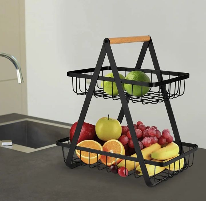 Kitchen%20Organizer/%20Fruit%20Basket/%20Vegetable%20Stand/%20Kitchen%20Counter%20Rack%20In%20Black%20Color%20-%20Image%205