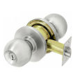 "Stainless Steel Round Lever Handle Door Lock - Mortise Entry Lock for Bedroom, Secure Knob, Heavy-Duty Door Handle, Modern Door Hardware, High-Quality Lockset with Secure Locking Mechanism". 