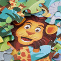 48 Pcs Jumbo Jigsaw Puzzles For Kids Animals Floor Puzzle For Teenagers Fun and Challenging Family Game (Zoo Animals). 