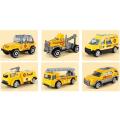Construction Tractor & Trucks Die Cast Vehicles Set - 6 pcs. 