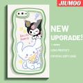 JIUMOO For OPPO A12 A12s A5s A7 A11K Case Cartoon Kuromi Sanrio Family Colorful Lovely Cream Wave Border Soft Clear Shockproof Phone Cases Creative Camera Transparent Casing Simple Silicone Protective Cover. 