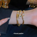 Real Gold Electroplated Zircon Snake Bracelet Fashion Design Bracelet Personality Affordable Luxury Creative Style Bracelet. 