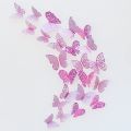 BUTTERFLY DECORATION STICKERS DIY WALL DECORATIONS NURSERY ROOM DECOR BUTTERFLY STICKS PACK OF 12 PCS. 