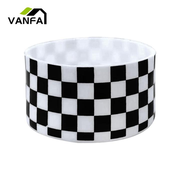 Flexible Drinkware Cover Checkered Pattern Silicone Cup Cover for Flask Simple Modern Tumbler Bpa-free Boot Accessory for Outdoor Activities 12oz-40oz