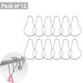 Silver Metal Shower Curtain Style Hanging Clip Chain Hooks for Sorting & Organizing, Window Arts & Crafts Display, DIY Key Hangers. 