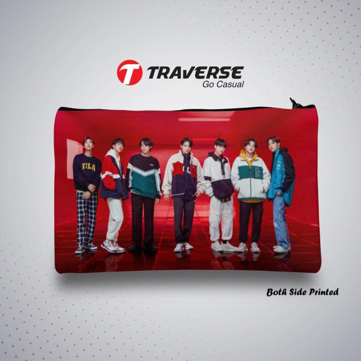 Traverse BTS Pencil / Pen Pouch for Boys & Girls (Digitally printed on Cloth). Both sides Printed