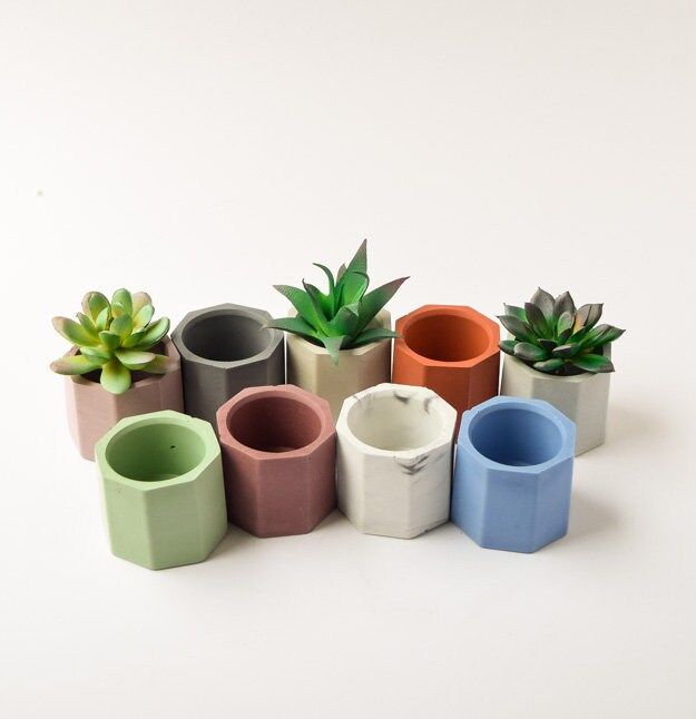 Pack of 3 Mini Artificial Plant Pots for Home and Office Decoration Modern Indoor Planters Multipurpose Gift Set
