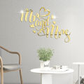 Acrylic Sticker Seamless Elegant Sticky Mr Mrs Wall Decal. 