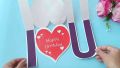 I love you style Happy birthday gift card anniversary Valentine's day lover gift card. 