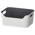 Storage Box IKEA VARIERA, white 24 x 17 cm - kitchen rice grain cereal food dispenser cases container organizer. 