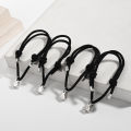 4 Pcs / Set Jewelry Heart Magnet Friendship Bracelet String Lucky Clover Bracelet for Women. 