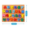 2 in 1 Wooden Peg Puzzle Set Wooden Alphabet ABC Wooden Numbers 123 Learning and Education for Boys and Girls Educational Toys Stem Toys Jigsaw Puzzle for kids ages 2 and above Boys and Girls. 