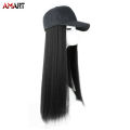 Baseball Cap with Synthetic Hair Extension Long Hair Wig Hat for Women. 