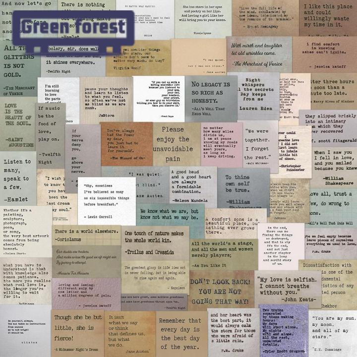 Green forest Laptop Sticker Retro Famous Quotes Stickers Water Bottle Graffiti Decal