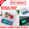 30kg Original Digital Electronic Price Computing Scale DY580 / DT580 – Compact Kitchen Scale - LCD Precision Weighing Scales - 1g Gram Minimum Capacity Weight Machine - Smart Multifunction Food Scale. 