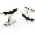 [ New ] Fashion Halloween Bat Shape Metal Cufflinks Batman Logo Cufflinks Men's Festival Dress up Clothing Accessories. 