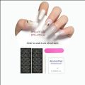 Korean Nails Short Handmade Acrylic Full Cover Artificial False Nails With Design Professional Press On Nails. 