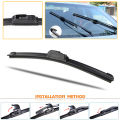 Car Wiper For Daewoo Matiz 1998-2008 Windshield Rubber Silicon Refill Front Window Wiper 21";+16"; LHD RHD Auto Accessories. 