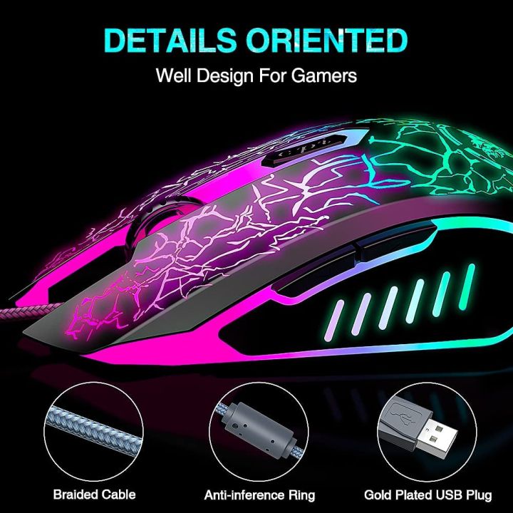 BENGOO%20Gaming%20Mouse%20Wired,%20USB%20Optical%20Computer%20Mice%20with%20RGB%20Backlit,%204%20Adjustable%20DPI%20Up%20to%203600,%20Ergonomic%20Gamer%20Laptop%20PC%20Mouse%20with%206%20Programmable%20Buttons%20for%20Windows%207/8/10/XP%20Vista%20Linux%20-Black%20-%20Image%208