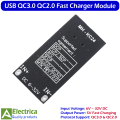 USB QC3.0 QC2.0 DC-DC Buck Converter 6V–32V to 5V Fast Mobile Charging Module with Overcurrent Protection by Electrica. 