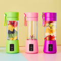 USB Rechargeable Juicer Blender 6 Blades Electric Blender Mini Portable Personal Size Juicer Cup USB Rechargeable Mixer 380ml Food Grade Water Bottle Portable Fruit Juicer Machine. 