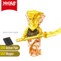 Legoing building Ninja block Jay Zen chi Lloyd Cole Nya Harumi Garmadon compatible legoing ninja movie mini robot toy for kids. 