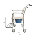 Multipurpose 3 In 1 Commode Wheelchair And Shower Chair For Patients Portable Toilet Support Seat With Wheels Mobility Assistance Chair , Commode Toilet Chair , Patient Care Wheelchair , Washroom Support Chair , Bath Safety Chair. 