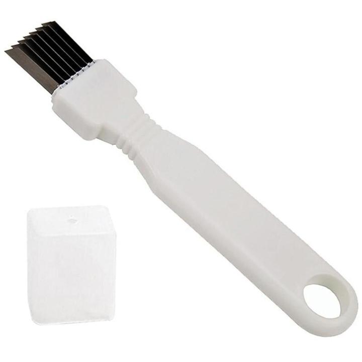 New kitchen Slicers utensils Onion Slicer Cutting Aid Holder Guide Slicing Safe Fork Onion Cooking Accessorie-White