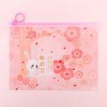 Kawaii Rabbit Heart Transparent School Pencil Case For Girls Office Student Pencil-Cases Storage Bag Box Stationery Supplies. 