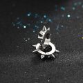 Silver Spike Earrings For Men Boys Girls - Men earrings Accessories Rivet Design Hoop Earrings For Man Rock Style Stainless Steel. 