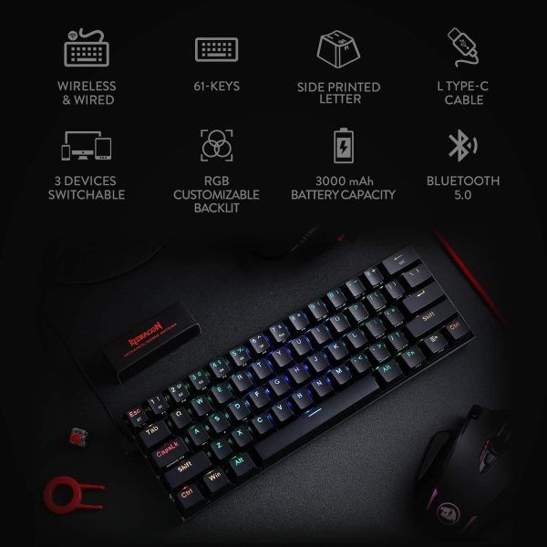 Redragon%20K530%20Pro%20Draconic%2060%25%20Compact%20RGB%20Wireless%20Gaming%20Mechanical%20Keyboard,%2061%20Keys%20Tenkeyless%20Designed%205.0%20Bluetooth%20with%20Brown%20Switches%20for%20PC,%20Tablet,%20Cell%20Phone%20-%20Image%205