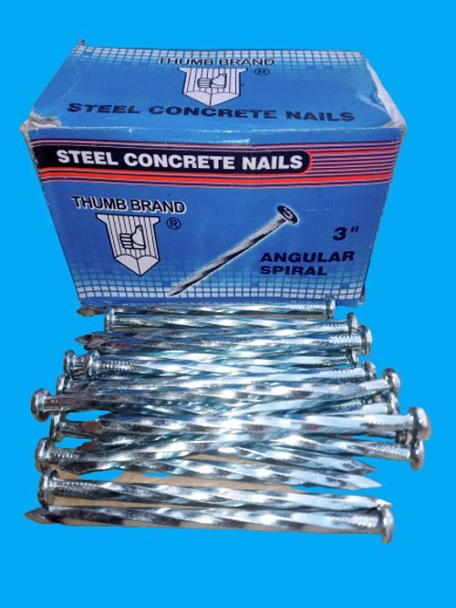 Pack of 10pcs- 3 Inch Hardened Steel Concrete Nails for Wall,Bricks,Wood