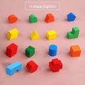 Wooden Hole Shape Intelligence Box Big Shape Sorter Toys with 15 Colorful Wood Puzzle Geometric Shape Blocks and Sorter Sorting Cube Box Classic Wooden Developmental Toy for Preschool Toddlers Girl Boys Birthday Gift. 