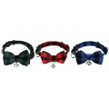 A-Cute Cat Collar Small Puppy Cat Dog Collars Bow Kitten Collar Bowknot Necklace with Bell for Dog Cat. 