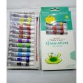 Glass Paints Pack Of 12. 