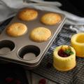 6 Holes Cupcake Baking Tray Non Stick Cake Baking Pan Round Shape Tool Cake Mold. 