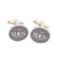 【wholesle668 Store】Creative Gift Women Shirt Cufflink For Mens Crown Enamel Buttons Metal King And Couples Cuff Links Suit. 