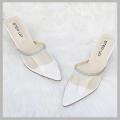 Transparent Heels - White Color Pointed Heel For Women'S - Premium Quality, Stylish, And Long-Lasting Footwear. 