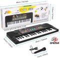 Electronic Piano Keyboard with Mini Microphone- 37 Keys Portable Keyboard Educational Musical Toy Interactive Teaching. 