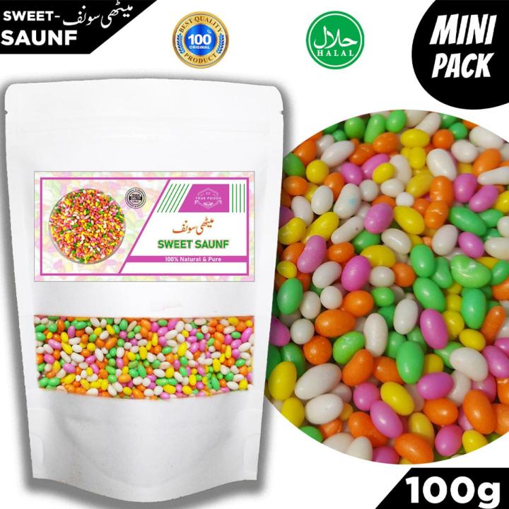 Sweet Colored Fennel 100g | Sweet Saunf (Rich in nutrition)
