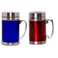 Multicolor Gentry Travel Stainless Steel Heated Thermos Cup Coffee Tea  Milk Mug Drink Flask With Cover Lid  and Strainer 420ML. 