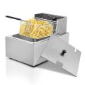 Commercial Stainless Steel Single Tank Electric Deep Fryer. 